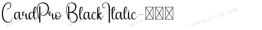 CardPro BlackItalic字体转换